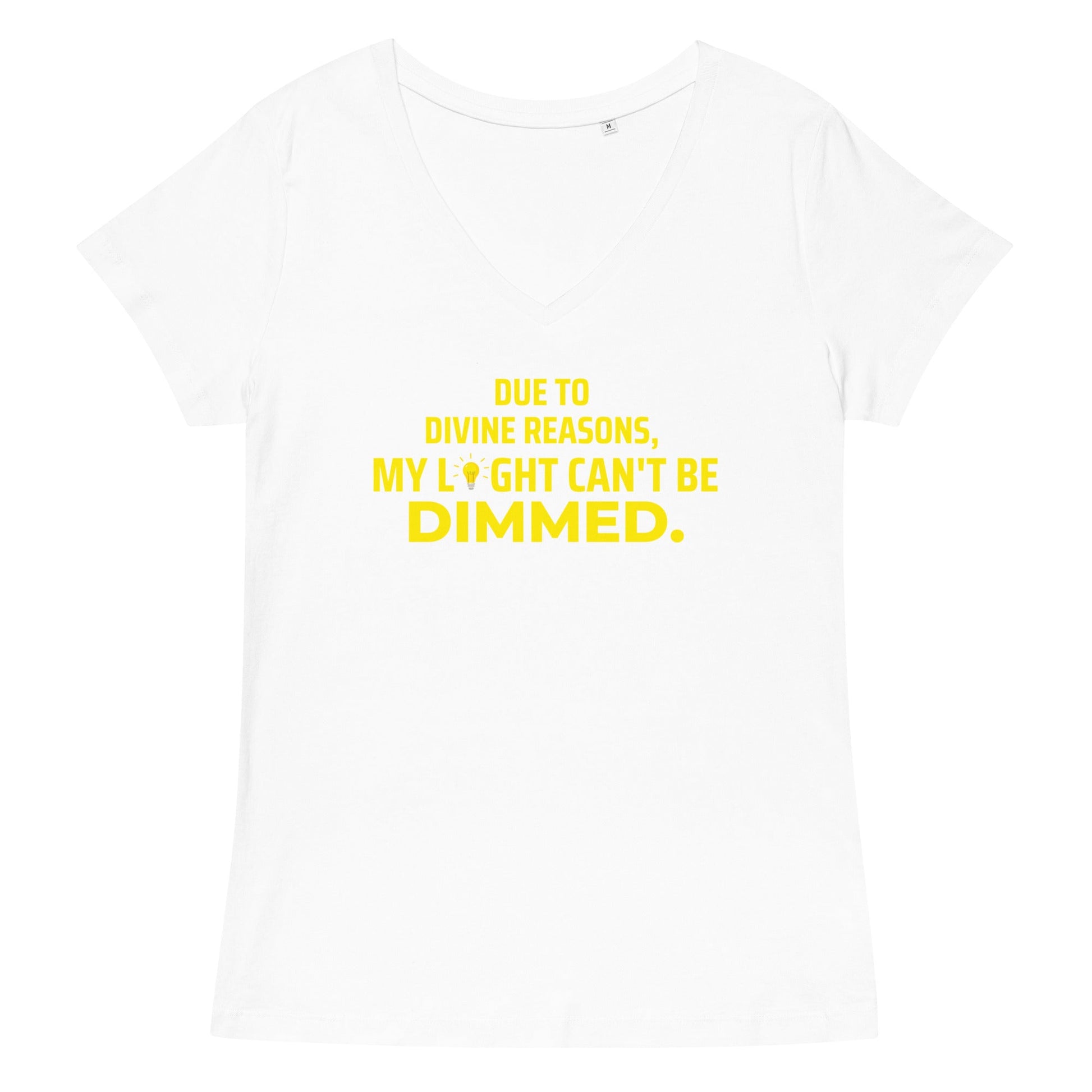 Can't Be Dimmed Women’s Fitted V-neck T-shirt - Catch This Tea Shirts