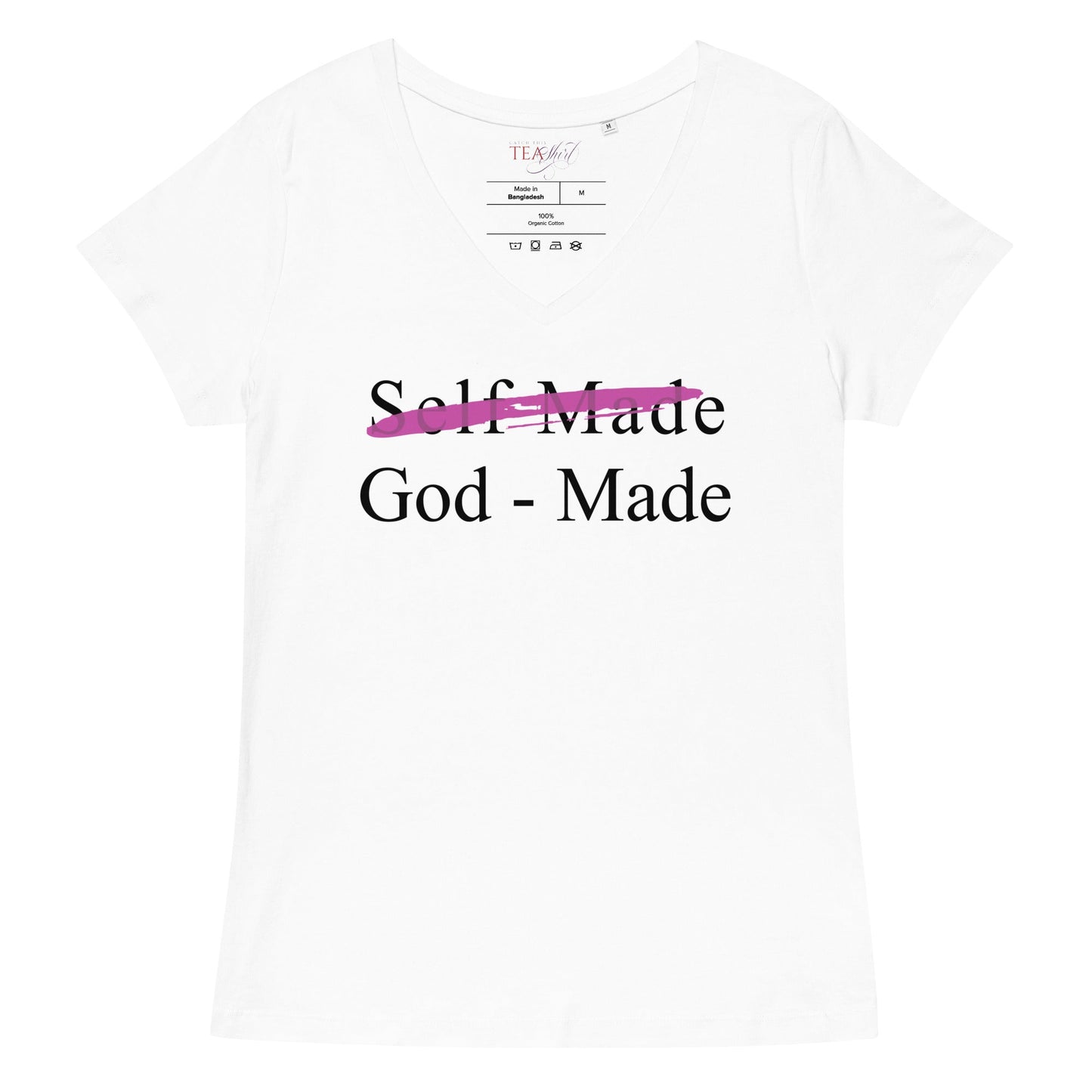 God Made | Short Sleeve V-Neck T-Shirt - Catch This Tea Shirts