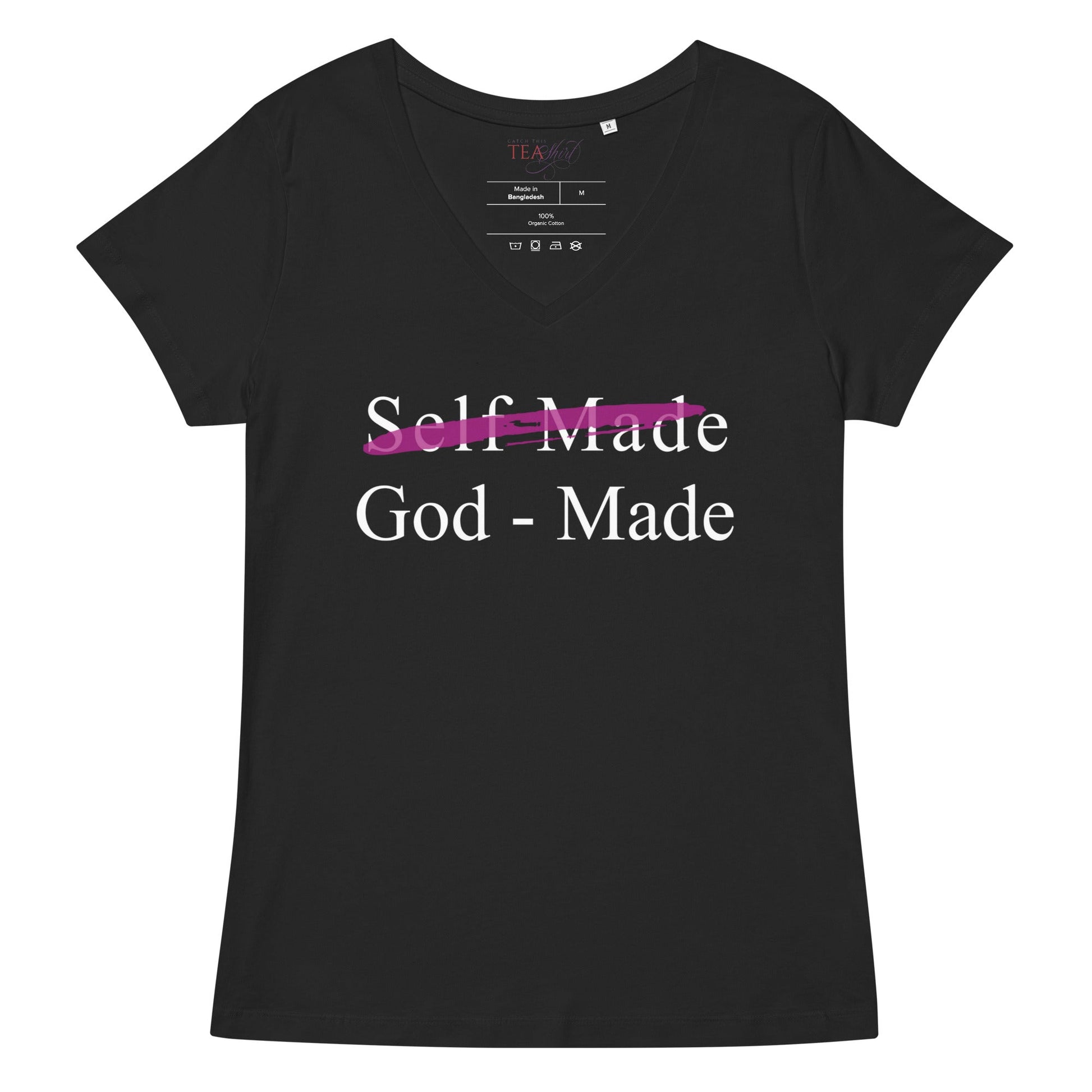 God Made | Short Sleeve V-Neck T-Shirt - Catch This Tea Shirts