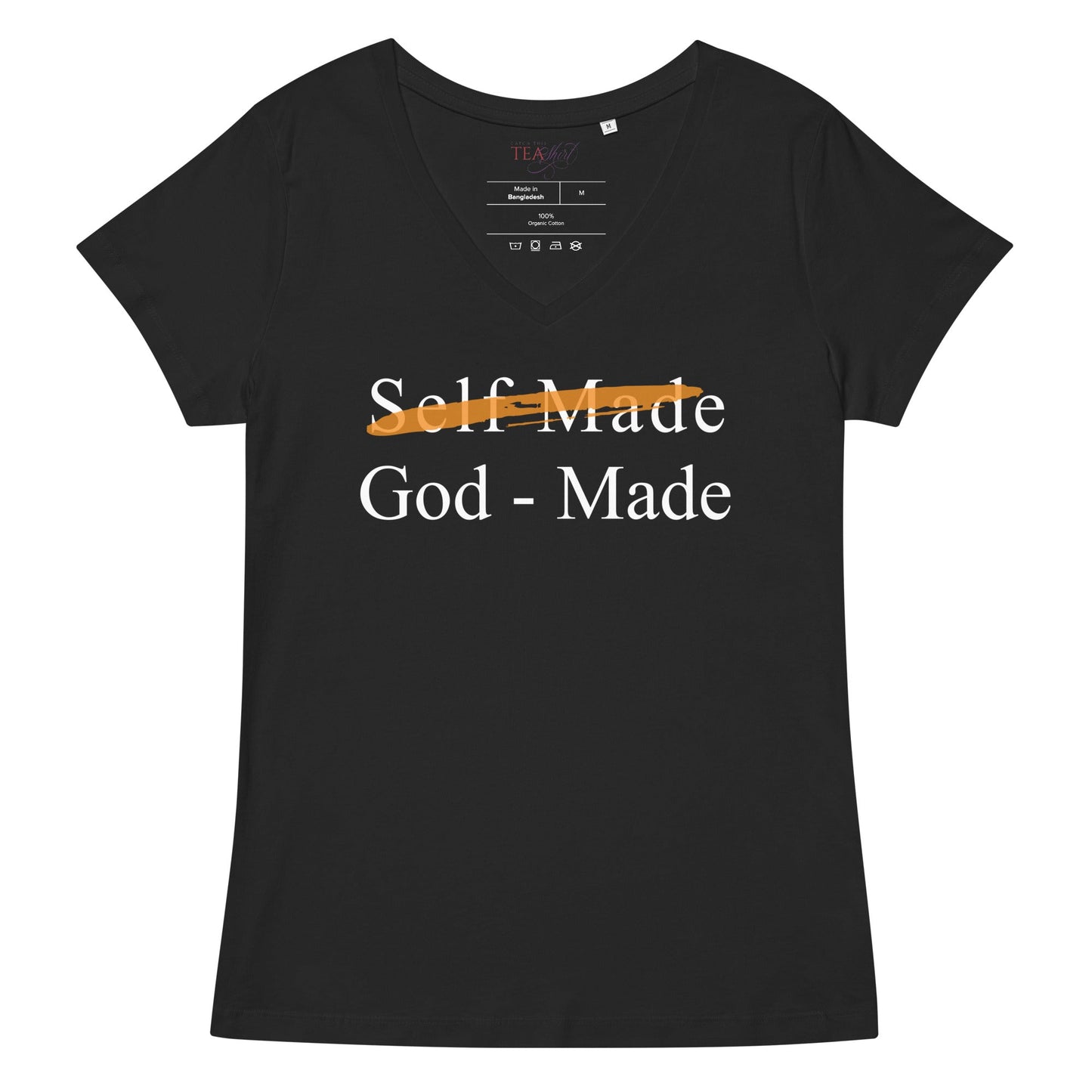 God Made | Short Sleeve V-Neck T-Shirt - Catch This Tea Shirts