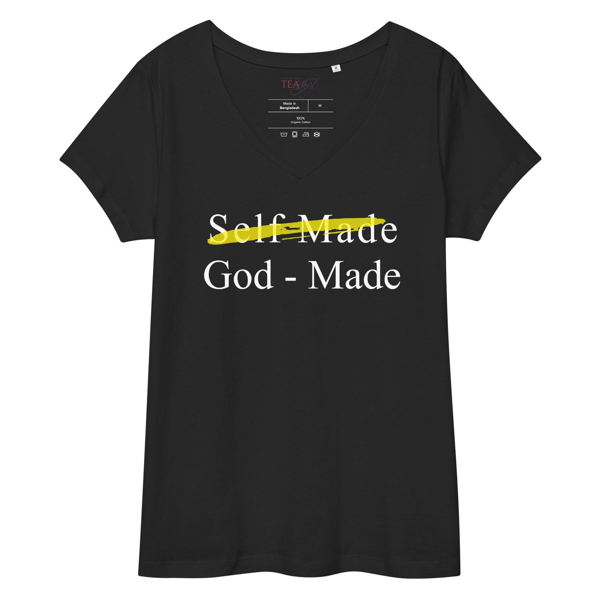 God Made | Short Sleeve V-Neck T-Shirt - Catch This Tea Shirts