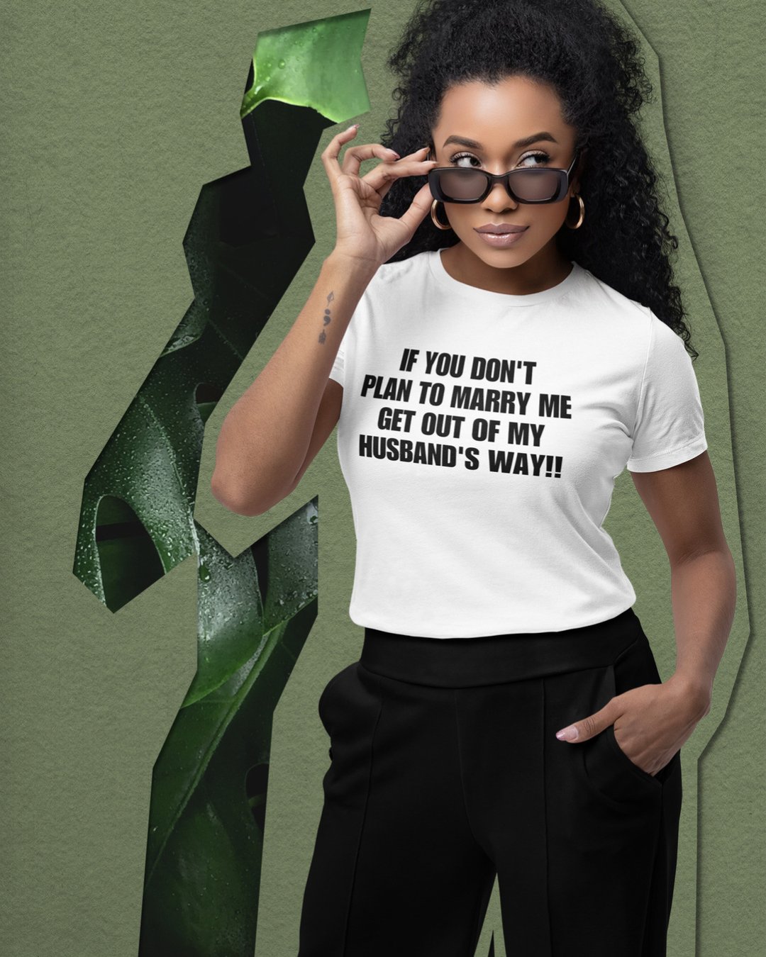 If You Don't Plan To Marry Me.. Get Out Of My Husband's Way Short-Sleeve Unisex T-Shirt | (For a Slim Fit Order a Size Down) - Catch This Tea Shirts