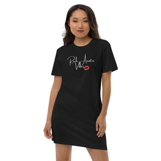 Rich Auntie Vibes Organic cotton t-shirt dress - Catch This Tea Shirts